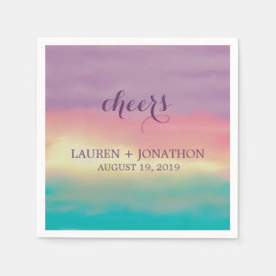 Serviette En Papier Sunset Romance   MARIAGE