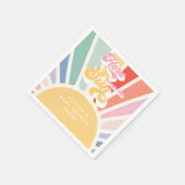 Serviette En Papier Sunshine Baby shower Boho Retro Rainbow Sunshine (Coin)