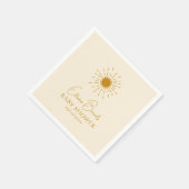 Serviette En Papier Sunshine Boho moderne | Baby shower beige serviett (Coin)