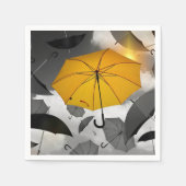 Serviette En Papier Sunshine est en route, avalanche de parapluies (Devant)