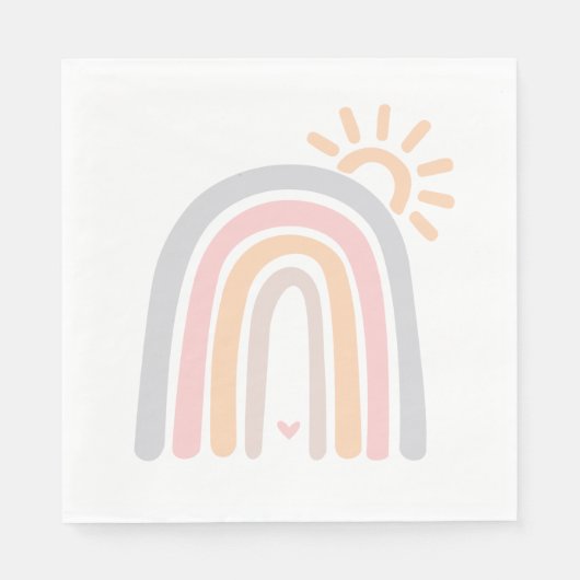 Serviette En Papier Sunshine et Rainbows (Devant)