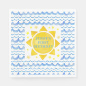 Serviette En Papier Sunshine Ocean & Stars serviettes d'anniversaire - (Devant)