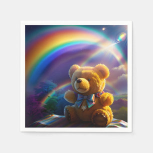 Serviette En Papier Sunshine Rainbow Teddy Bear Wonderland