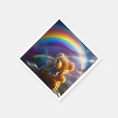 Serviette En Papier Sunshine Rainbow Teddy Bear Wonderland (Coin)