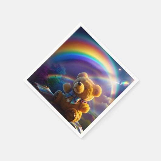 Serviette En Papier Sunshine Rainbow Teddy Bear Wonderland (Coin)