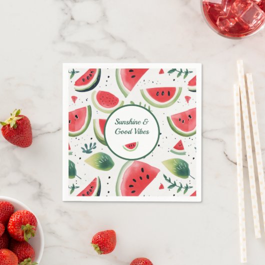 Serviette En Papier Sunshine & Watermelon (En situation)