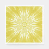 Serviette En Papier Sunshine Yellow Faux Tulle Design (Devant)