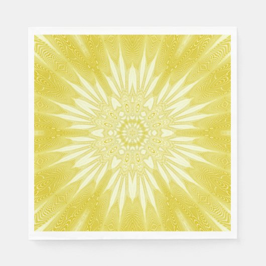 Serviette En Papier Sunshine Yellow Faux Tulle Design (Devant)