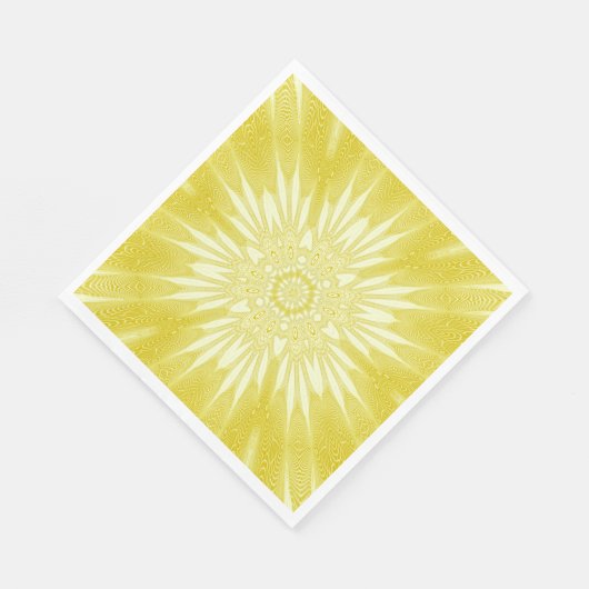 Serviette En Papier Sunshine Yellow Faux Tulle Design (Coin)