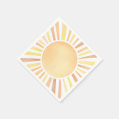 Serviette En Papier Sunshine Yellow Orange Sun (Coin)
