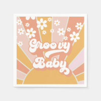 Super Baby Retro Sunshine Hippie Baby shower Napk