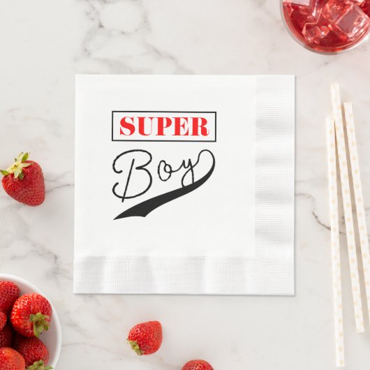 Serviette En Papier Super Boy (En situation)
