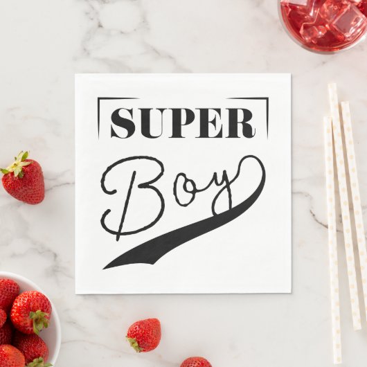 Serviette En Papier Super Boy (En situation)