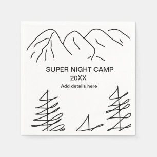 Serviette En Papier Super camp été hiver ajouter nom année voyage vacc