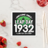 Serviette En Papier Super depuis 1932 Leap Année Jour Février 29 Anniv (En situation)