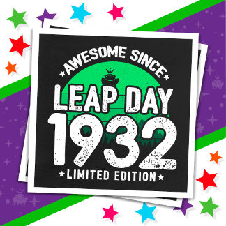 Serviette En Papier Super depuis 1932 Leap Année Jour Février 29 Anniv