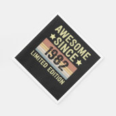 Serviette En Papier Super depuis 1982 Anniversaire (Coin)