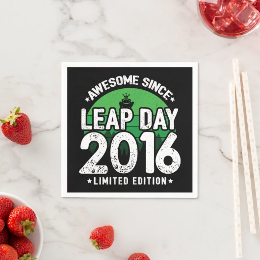 Serviette En Papier Super depuis 2016 Leap Année Jour Février 29 Anniv (En situation)