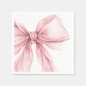 Serviette En Papier Super Elegant Blush Rose Bow Girl Anniversaire (Devant)