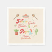 Serviette En Papier Super Fiesta Siesta Tequila Répète Bachelorette (Devant)