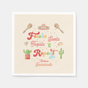 Serviette En Papier Super Fiesta Siesta Tequila Répète Bachelorette