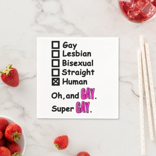 Serviette En Papier Super Gay (En situation)