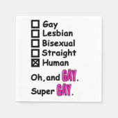 Serviette En Papier Super Gay (Devant)