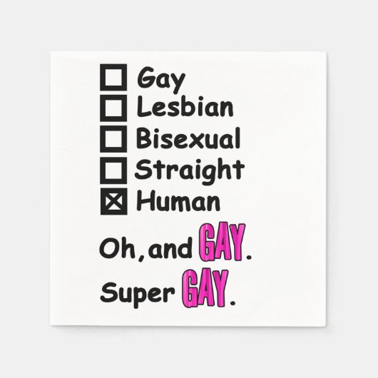 Serviette En Papier Super Gay (Devant)