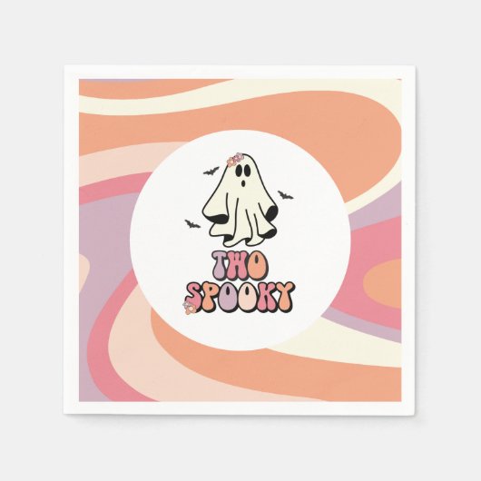 Serviette En Papier super Ghost retro Halloween Deux Anniversaire Éffr (Devant)