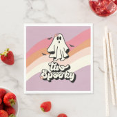 Serviette En Papier super Ghost retro Halloween Deux Anniversaire Éffr (En situation)