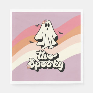 Serviette En Papier super Ghost retro Halloween Deux Anniversaire Éffr