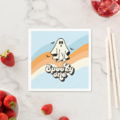 Serviette En Papier super Ghost retro Halloween Éffrayant One Blue (En situation)