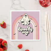 Serviette En Papier super Ghost retro Halloween Éffrayant Un Anniversa (En situation)