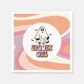Serviette En Papier super Ghost retro Halloween Éffrayant Un Anniversa (Devant)