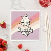 Serviette En Papier super Ghost retro Halloween Éffrayant Un Anniversa (En situation)