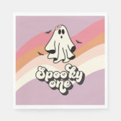 Serviette En Papier super Ghost retro Halloween Éffrayant Un Anniversa (Devant)