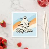 Serviette En Papier super Ghost retro Halloween Hey Boo Éffrayant (En situation)