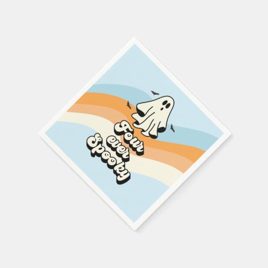 Serviette En Papier super Ghost retro Halloween Quatre jamais Éffrayan (Coin)