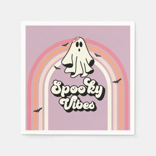 Serviette En Papier super Ghost retro Halloween Vibes Éffrayantes Anni (Devant)