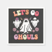 Serviette En Papier Super Go Ghouls Halloween Ghost Retro (Devant)