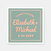 Serviette En Papier Super Gras Bleu Rose Funky (Devant)