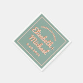 Serviette En Papier Super Gras Bleu Rose Funky (Coin)