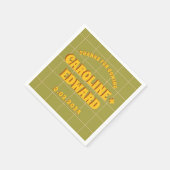 Serviette En Papier Super Gras Vert Jaune Rouge Funky (Coin)