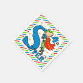 Serviette En Papier Super Hero Boy 4Anniversaire Papier serviettes (Coin)