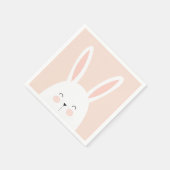 Serviette En Papier Super Kawaii mignon lapin de Pâques. (Coin)