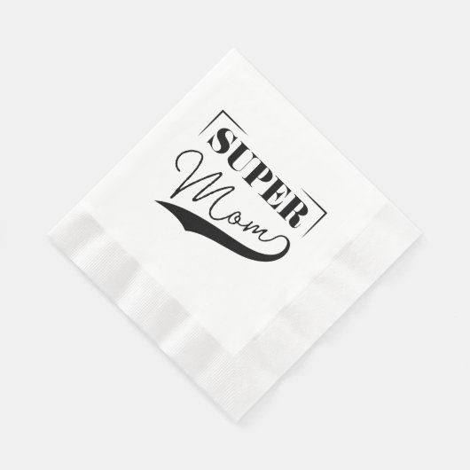 Serviette En Papier Super Maman (Coin)
