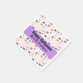 Serviette En Papier Super mignonne Moderne violet citrouille Halloween (Coin)