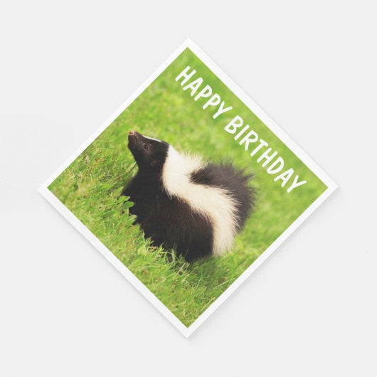 Serviette En Papier Super mignonne Skunk Anniversaire (Coin)