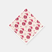 Serviette En Papier Super Noël Père Noël Disco Balls Motif (Coin)