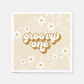 Serviette En Papier Super One Retro Daisy 1er anniversaire (Devant)